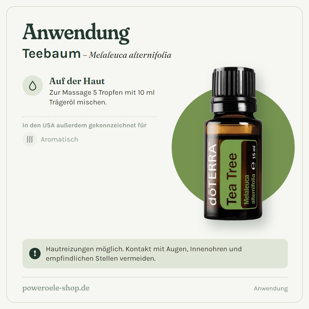doTERRA Tea Tree Teebaumöl - Anwendung