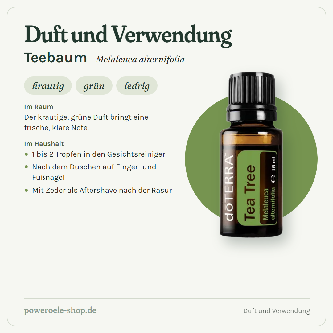 doTERRA Tea Tree Teebaumöl - Duft und Verwendung