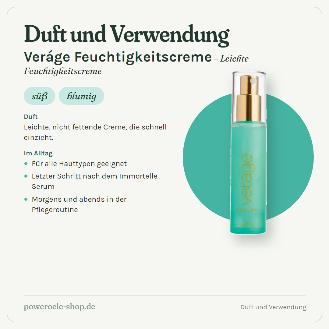 doTERRA Veráge Feuchtigkeitscreme - Duft und Verwendung