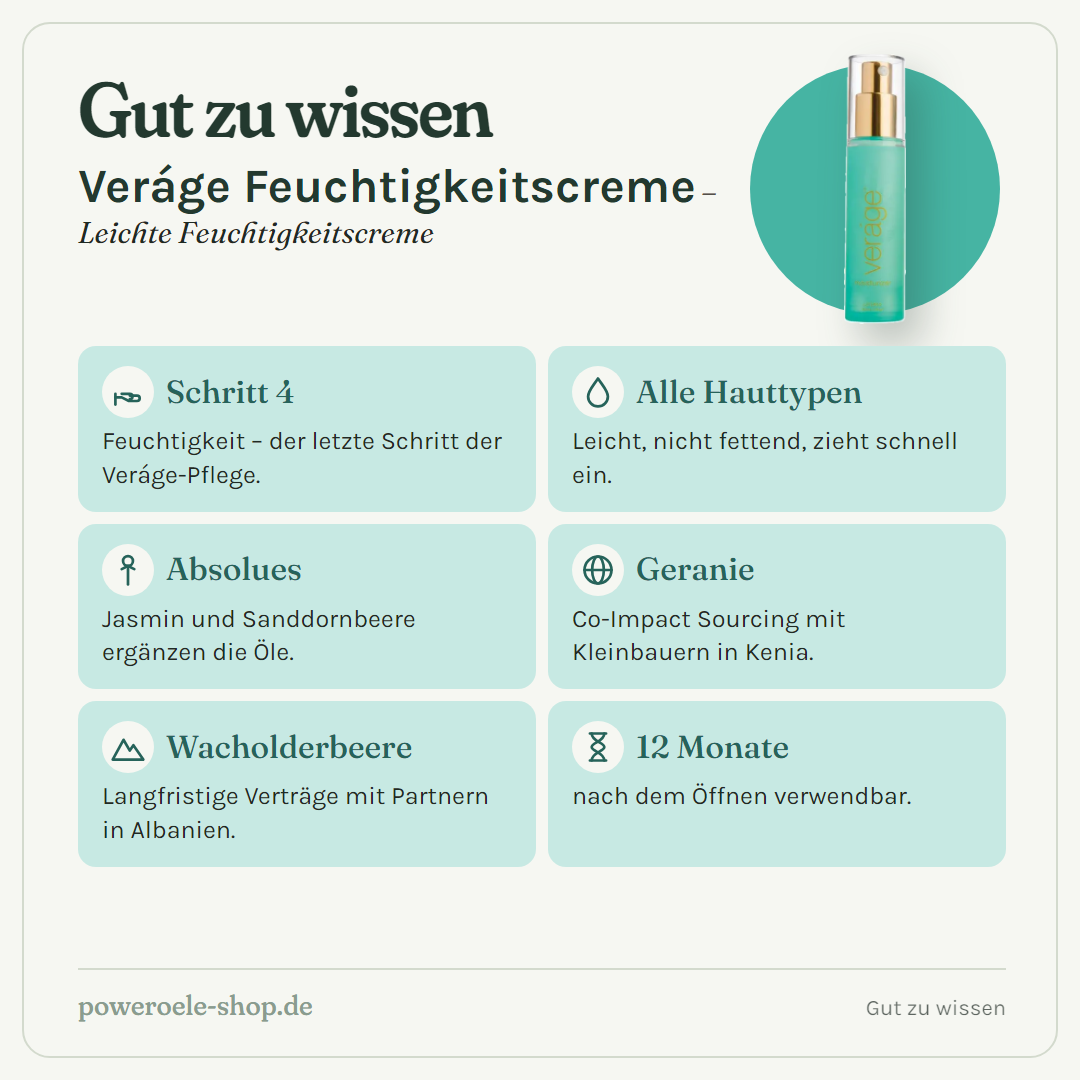 doTERRA Veráge Feuchtigkeitscreme - Gut zu wissen