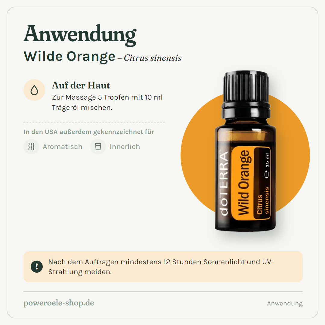 doTERRA Wild Orange - Anwendung