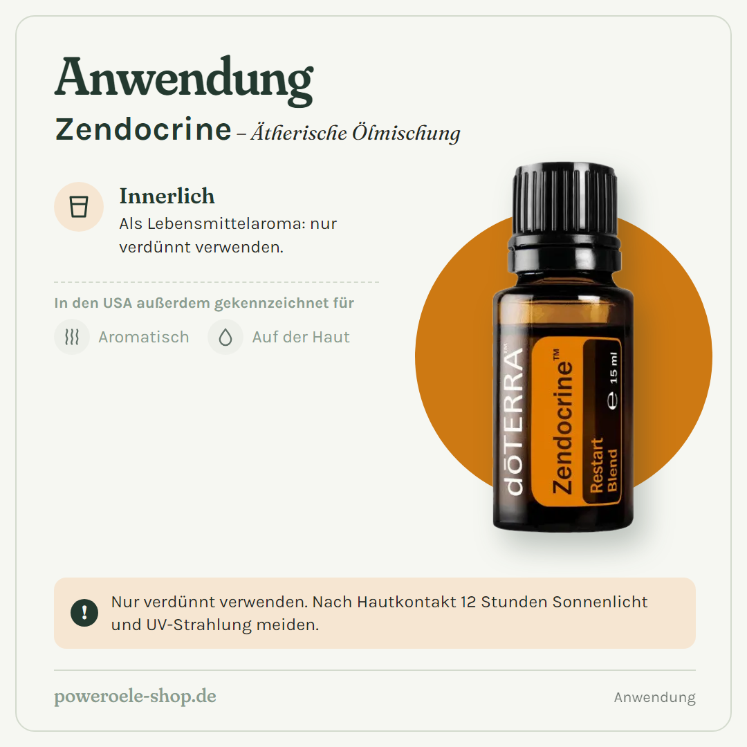 doTERRA Zendocrine - Mischung für den Neuanfang - Anwendung