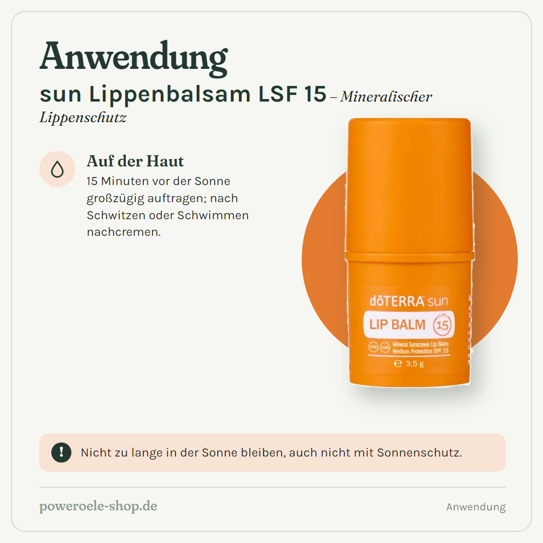 doTERRA sun Lippenbalsam - Anwendung
