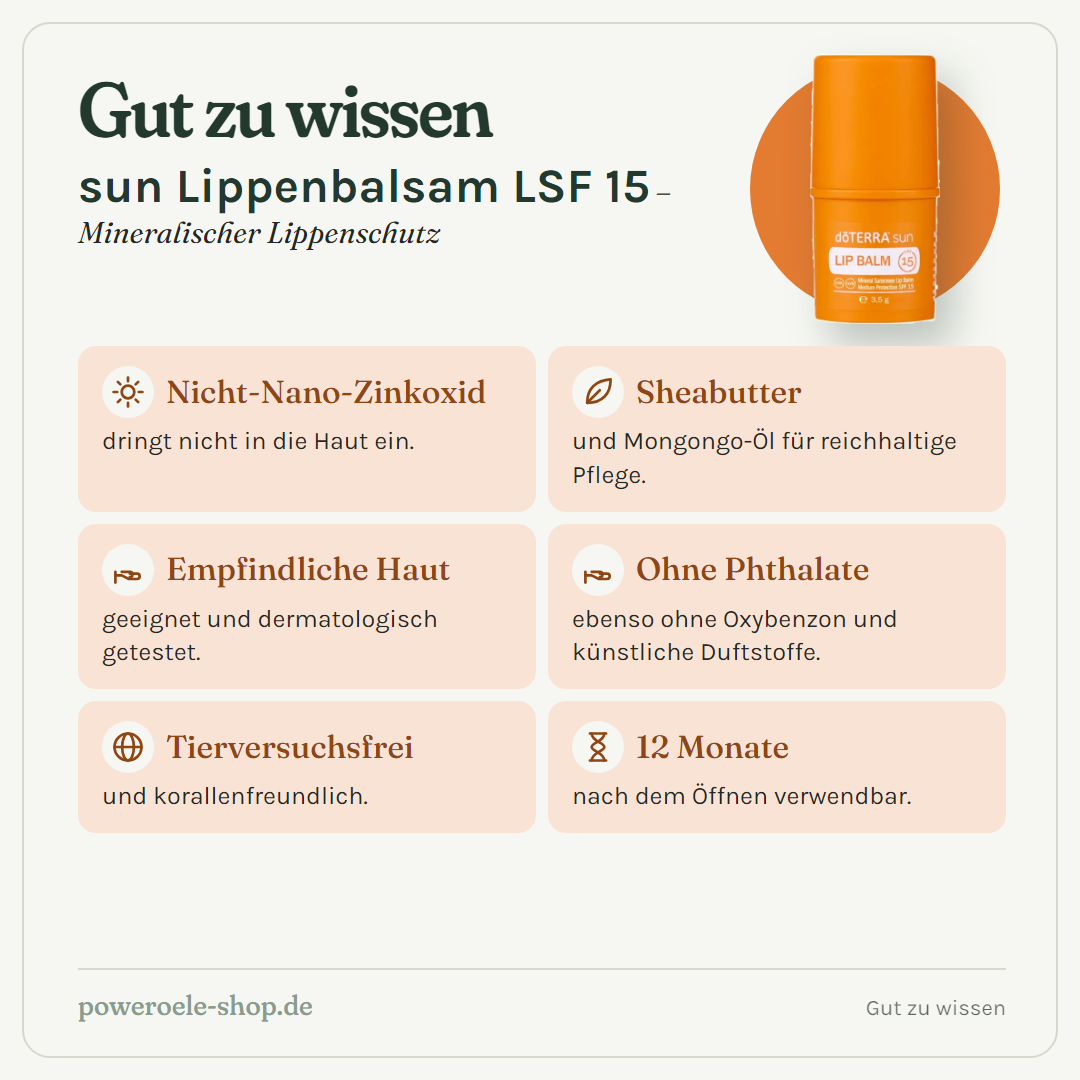 doTERRA sun Lippenbalsam - Gut zu wissen