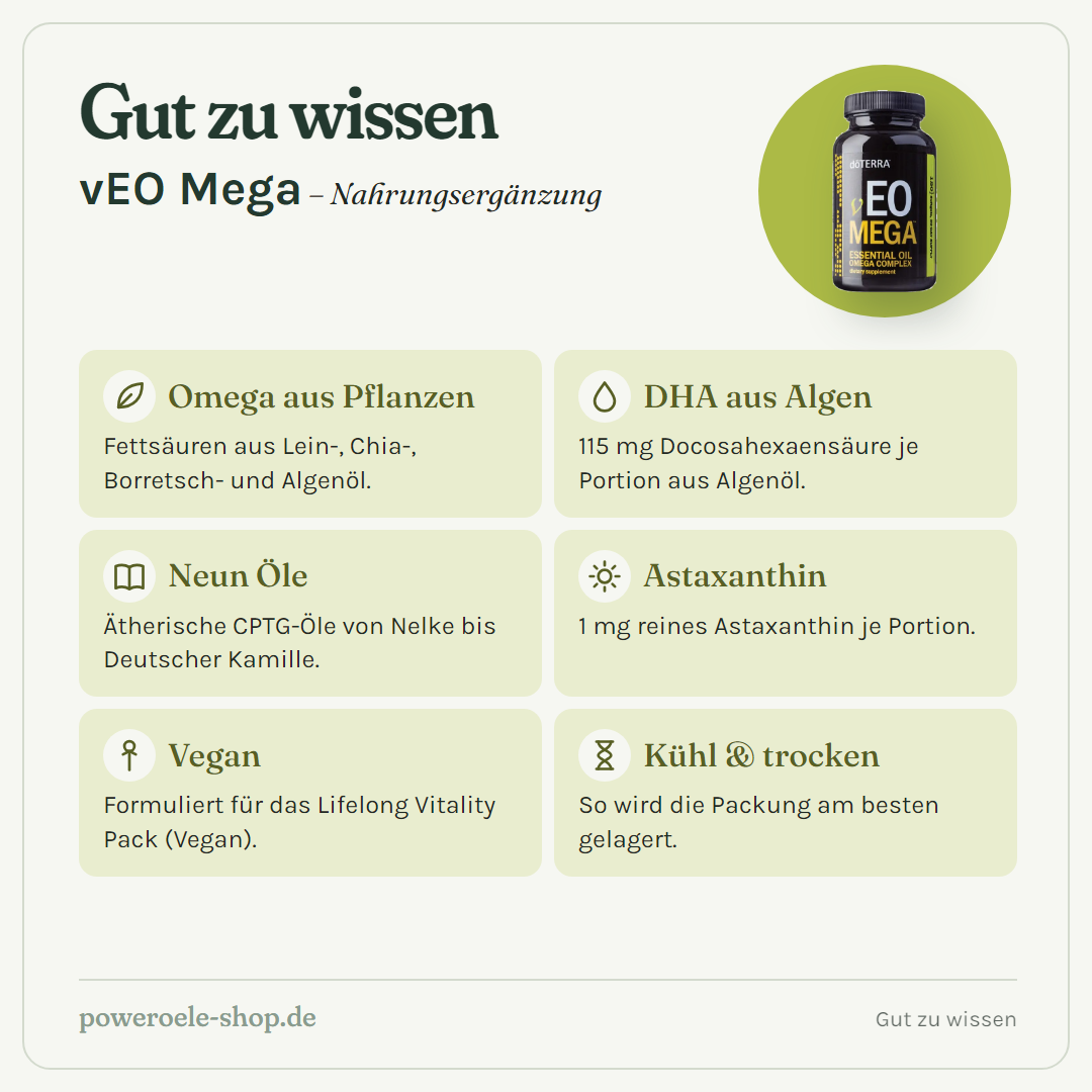 doTERRA vEO Mega Ätherische Öle Omegakomplex - Gut zu wissen