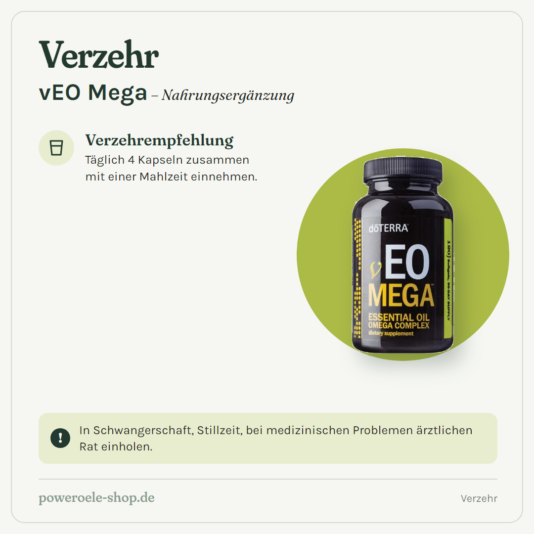 doTERRA vEO Mega Ätherische Öle Omegakomplex - Verzehr