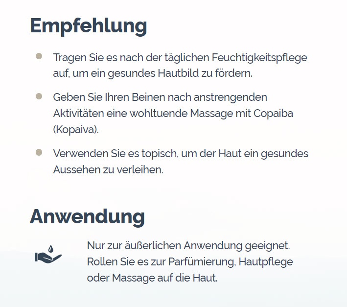 doTERRA Copaiba Touch Empfehlung