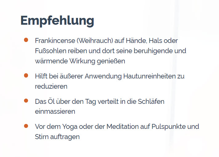 doTERRA Frankincense Weihrauch Touch Empfehlung